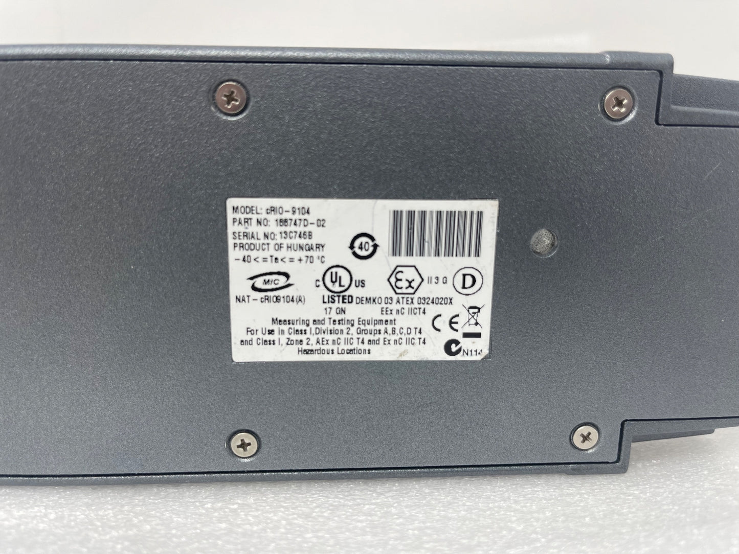 National Instruments NI cRIO-9104 8 Slot Reconfigurable Chassis CRIO9104 FPGA