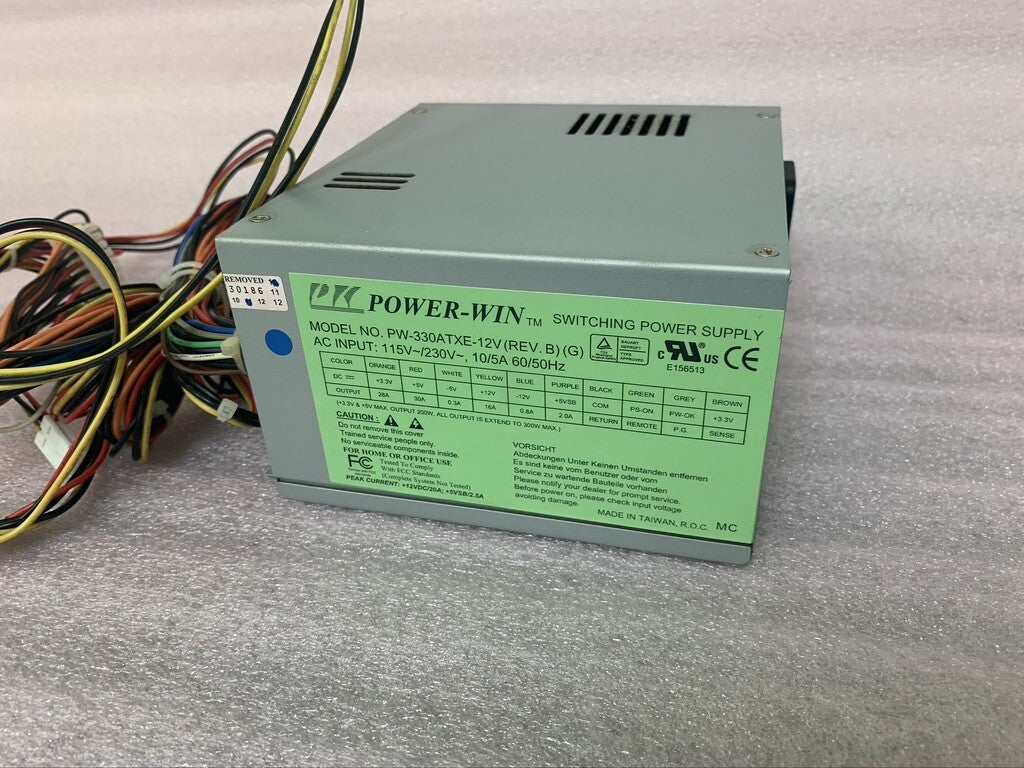 Power-Win PW-330ATXE-12V Rev B G Industrial Computer Switching Power Supply PSU