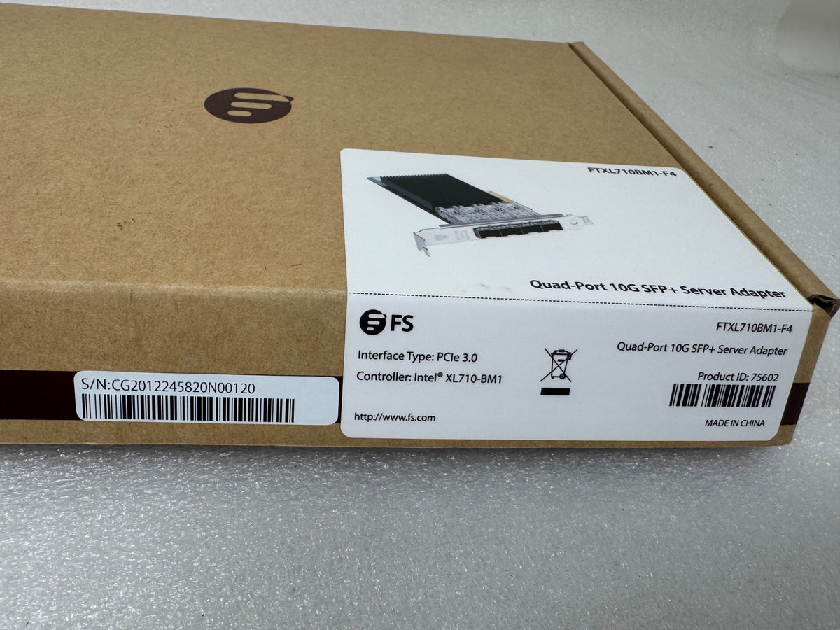 NEW open FS Intel Based XL710-BM1 NIC FTXL710BM1-F4 Card 10G Quad-Port SFP+