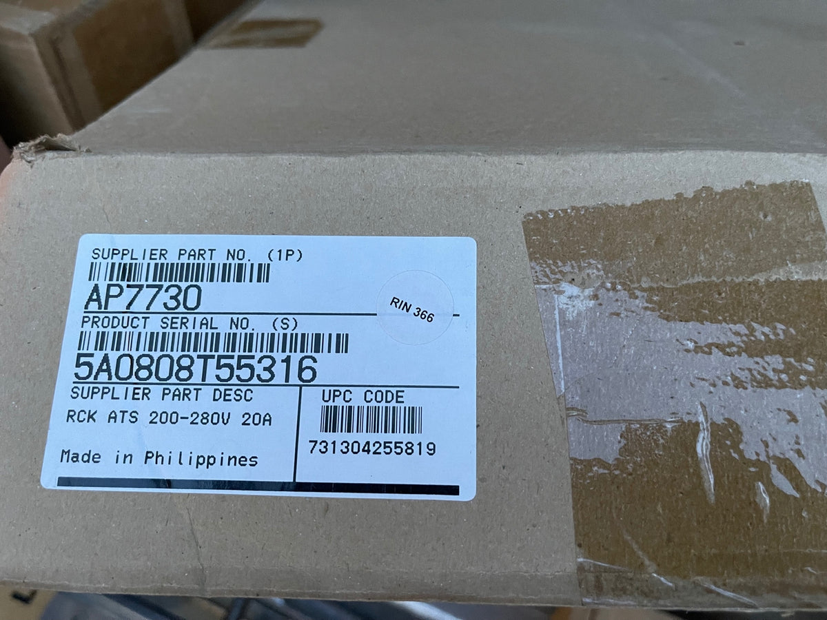 NEW in OPEN BOX APC AP7730 Rack Mount Dual source Automatic transfer switch PDU