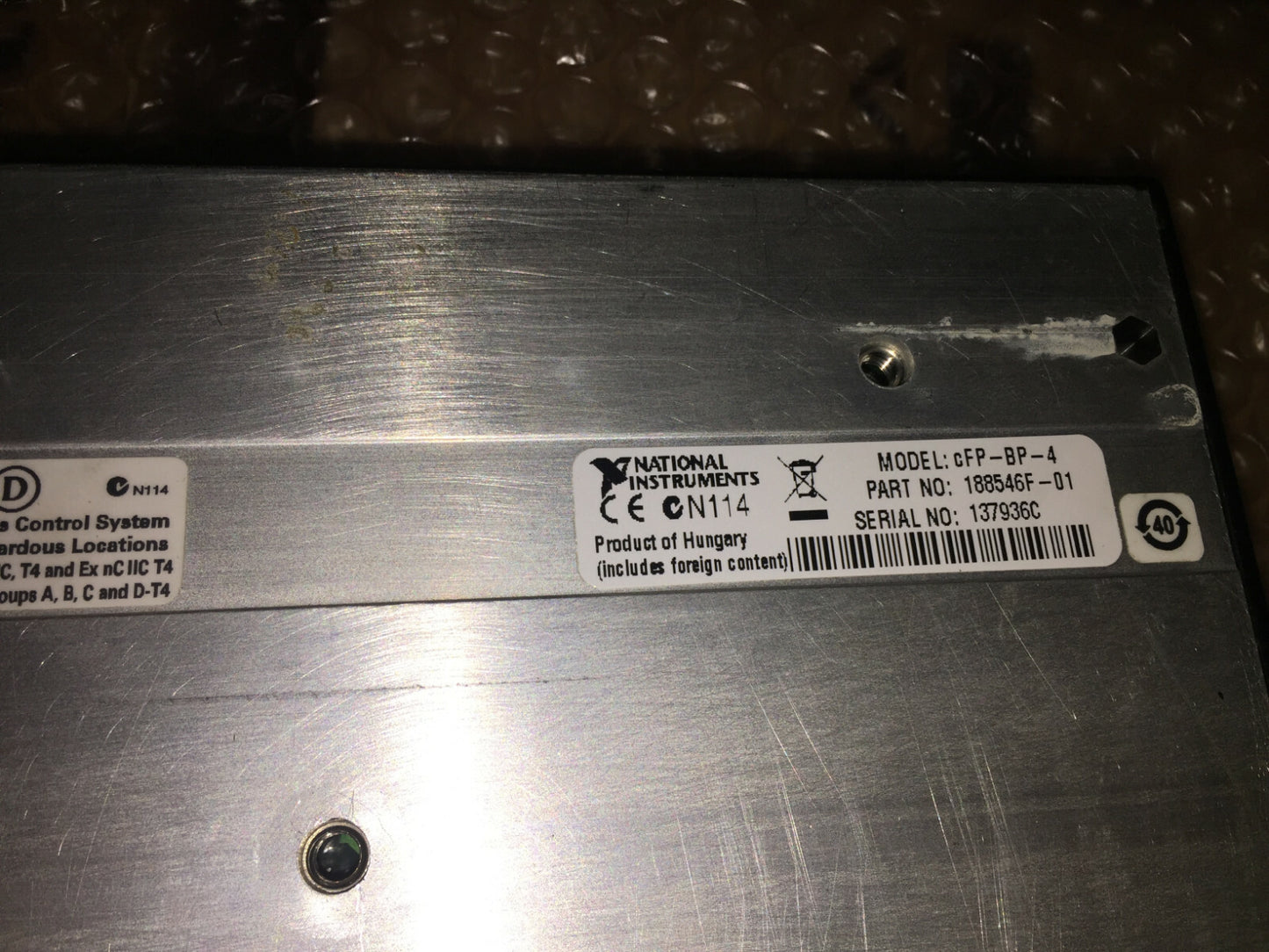 National Instruments NI cFP-BP-4 Compact FieldPoint Backplane BP4 4-Slot chassis