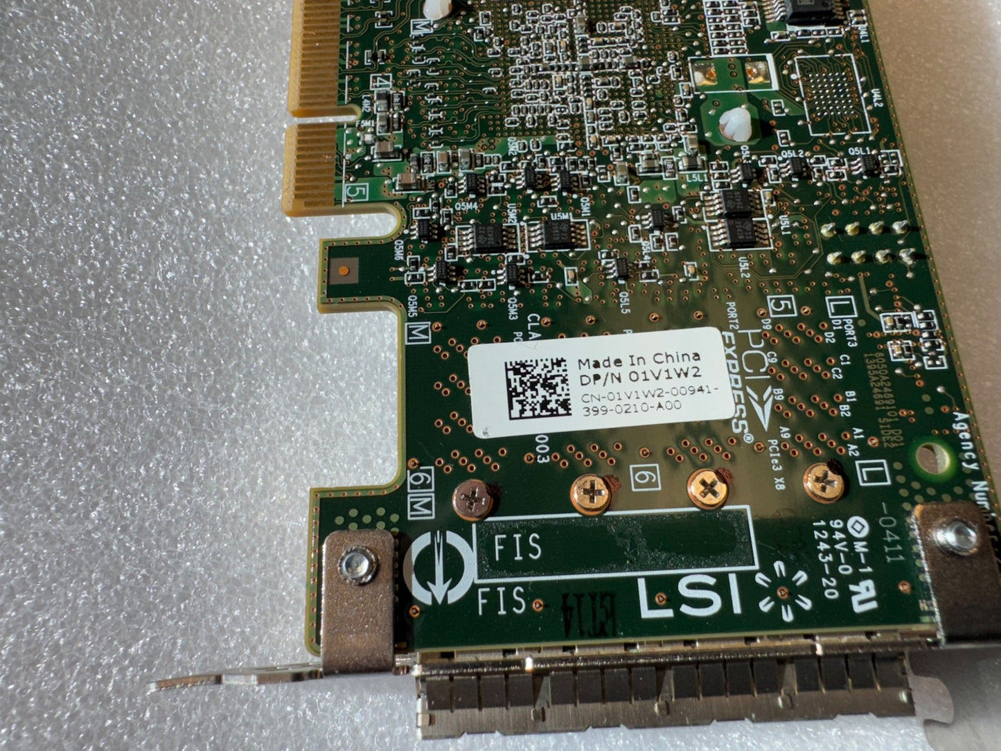 Dell 1V1W2 16GB Quad Port Low Profile SAS/SATA Host Bus Adapter LSI 9206-16E LP