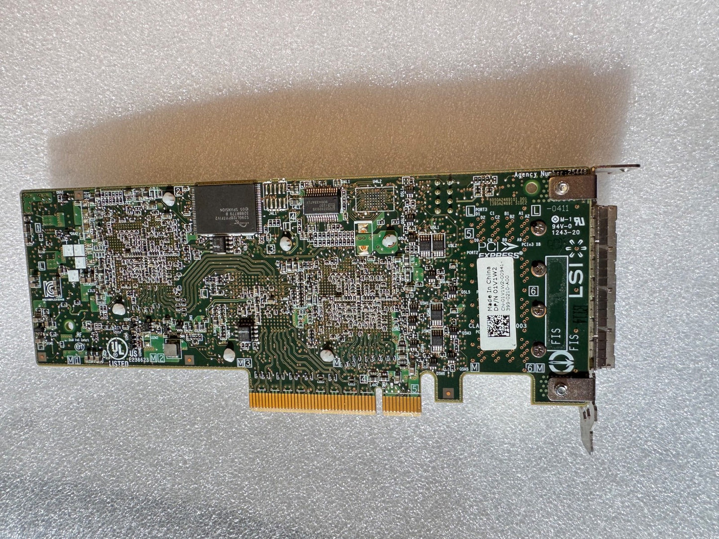 Dell 1V1W2 16GB Quad Port Low Profile SAS/SATA Host Bus Adapter LSI 9206-16E LP