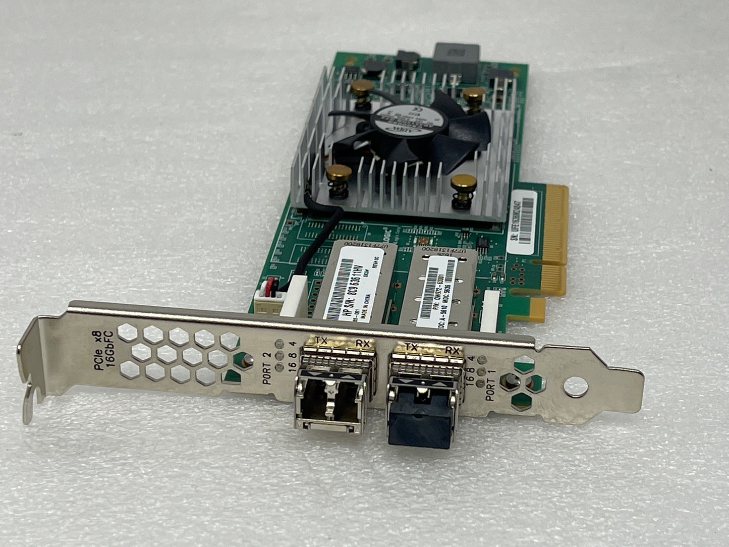 HP QLogic QLE2662 Dual Port 16Gb SFP+ HBA adapter card QW972-63001 2x SFP E7Y09A