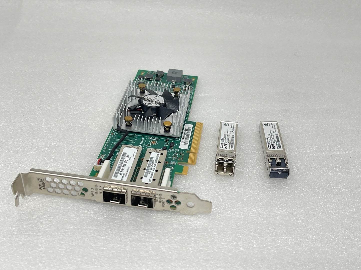 HP QLogic QLE2662 Dual Port 16Gb SFP+ HBA adapter card QW972-63001 2x SFP E7Y09A
