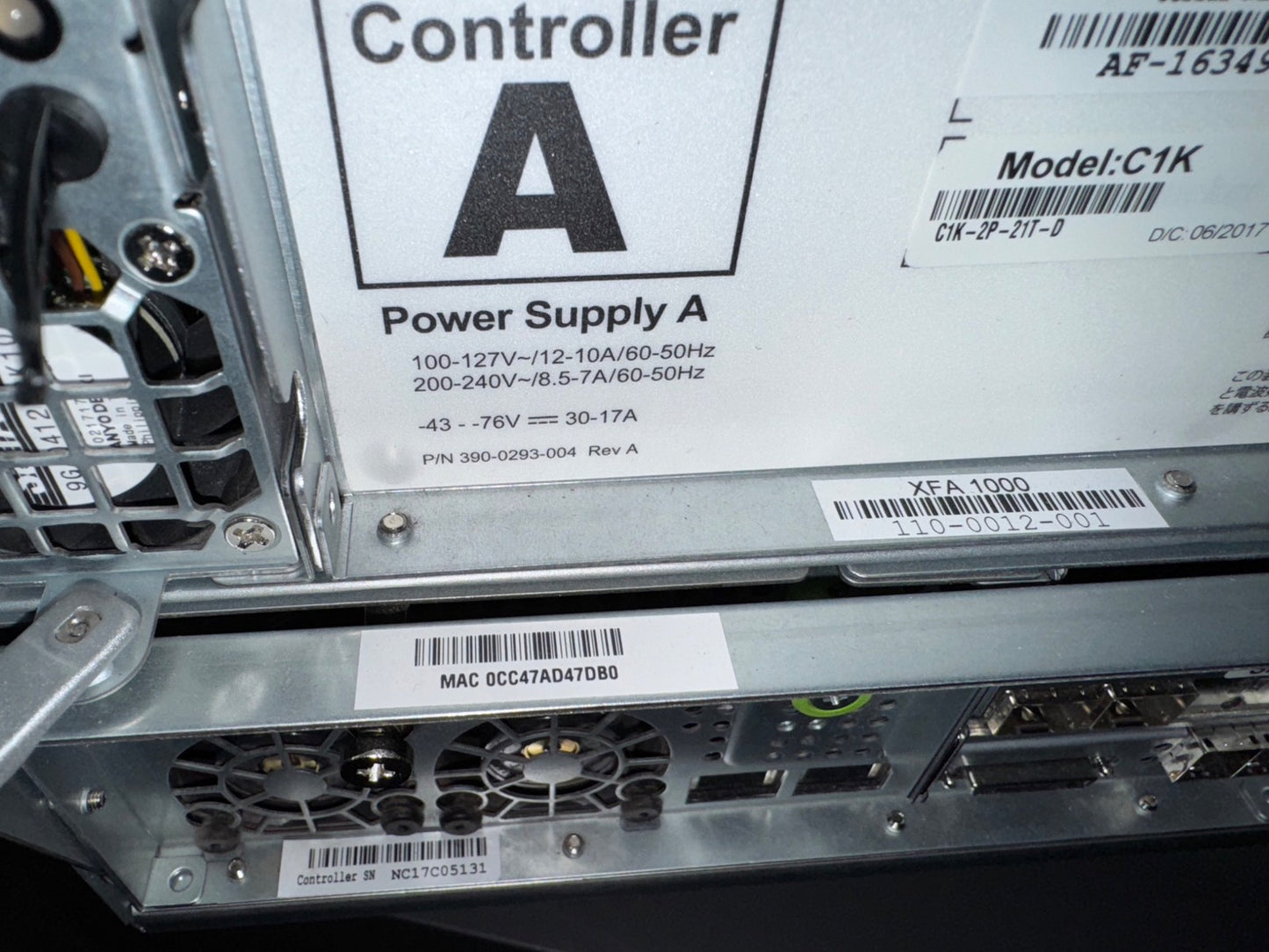 HPE Nimble Storage AF1000 2x Controller 2x 6-Core E5-2603V3 2x 16GB & 8GB NVDIMM
