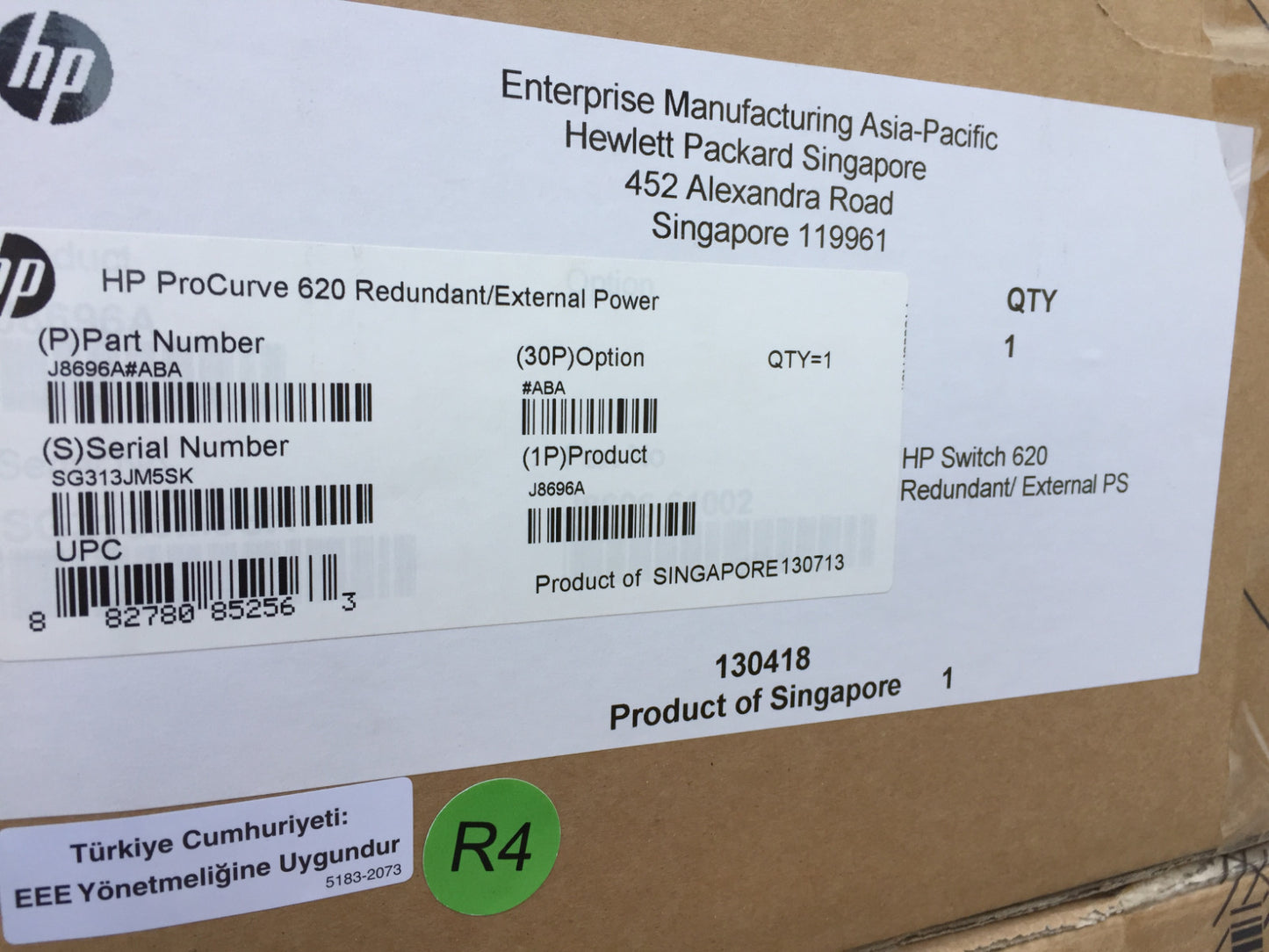 NEW SEALED HP J8696A#ABA ProCurve 620 Redundant External Power Supply PSU RPS