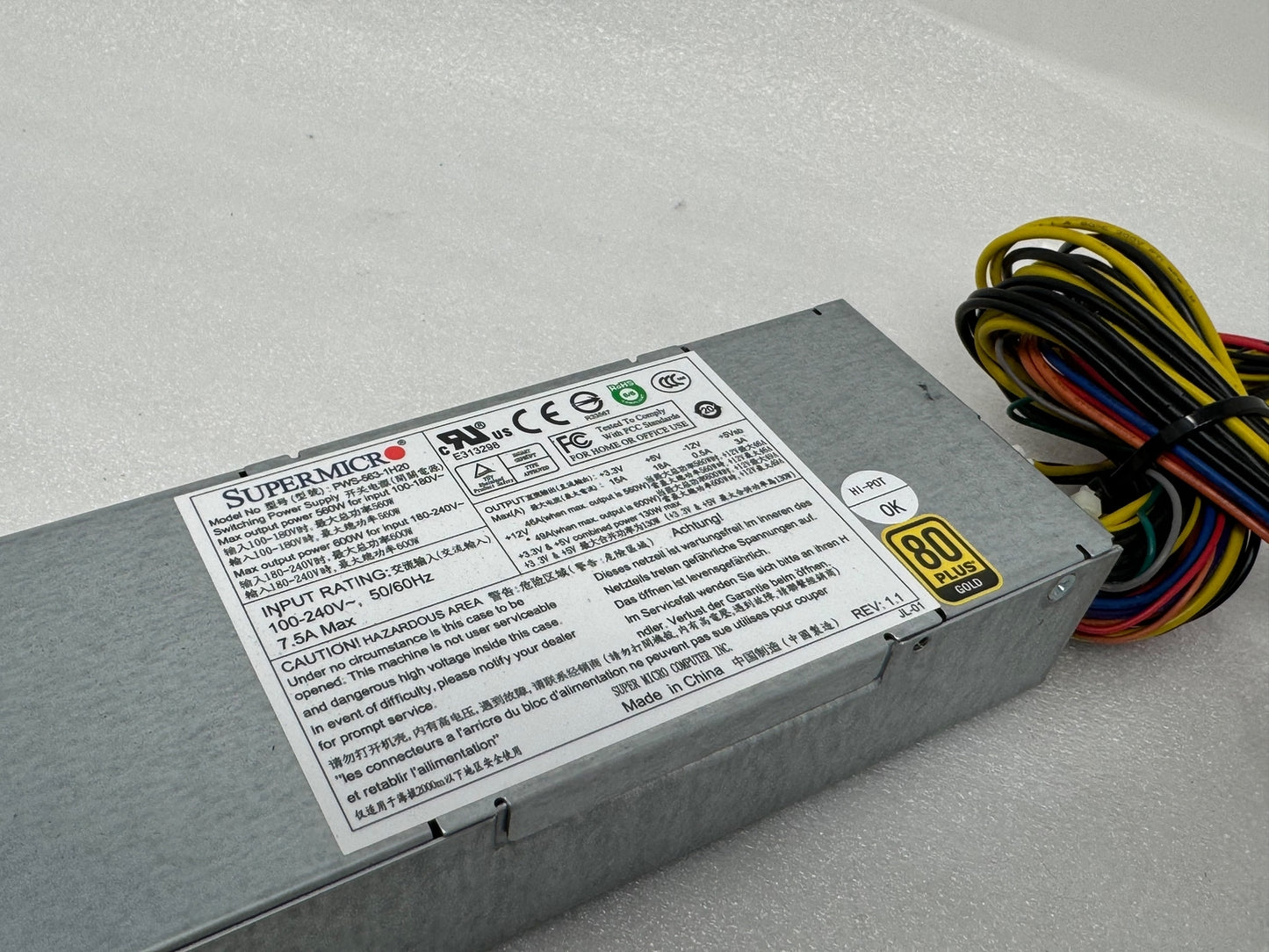 Supermicro PWS-563-1H20 560W/600W Gold Power Supply PSU TESTED