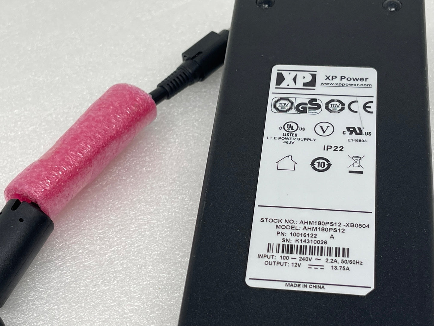 Xp Power Medical AC Adapter Power Supply 165W 12V 13.75A 4-Pin Round AHM180PS12
