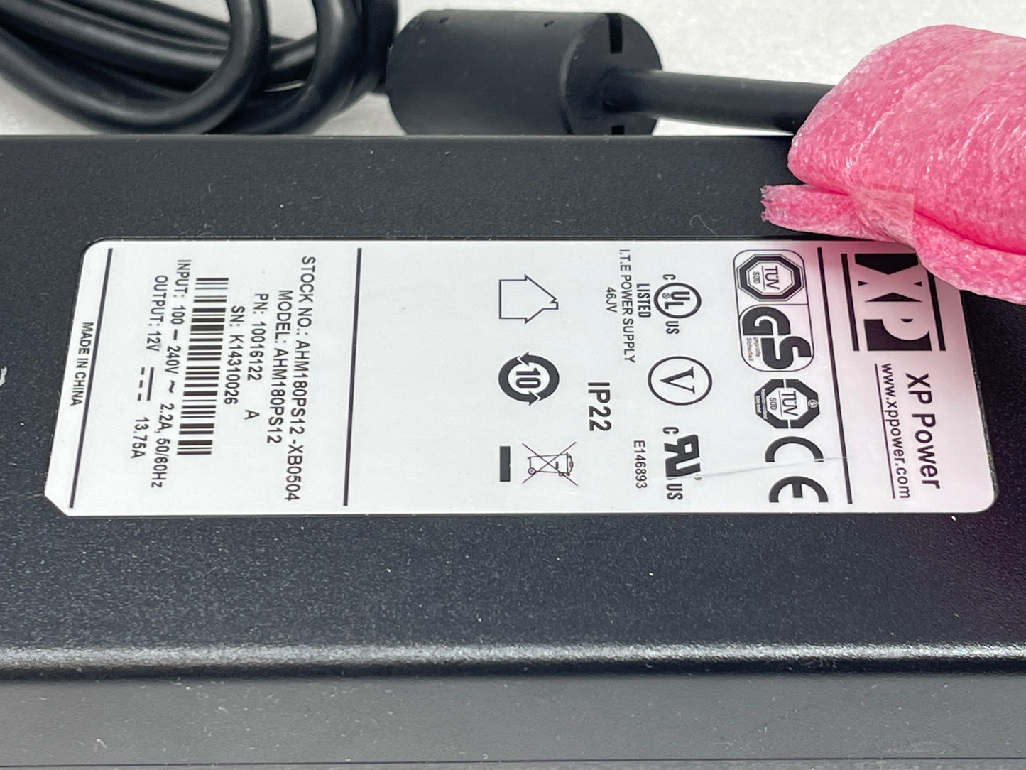 Xp Power Medical AC Adapter Power Supply 165W 12V 13.75A 4-Pin Round AHM180PS12