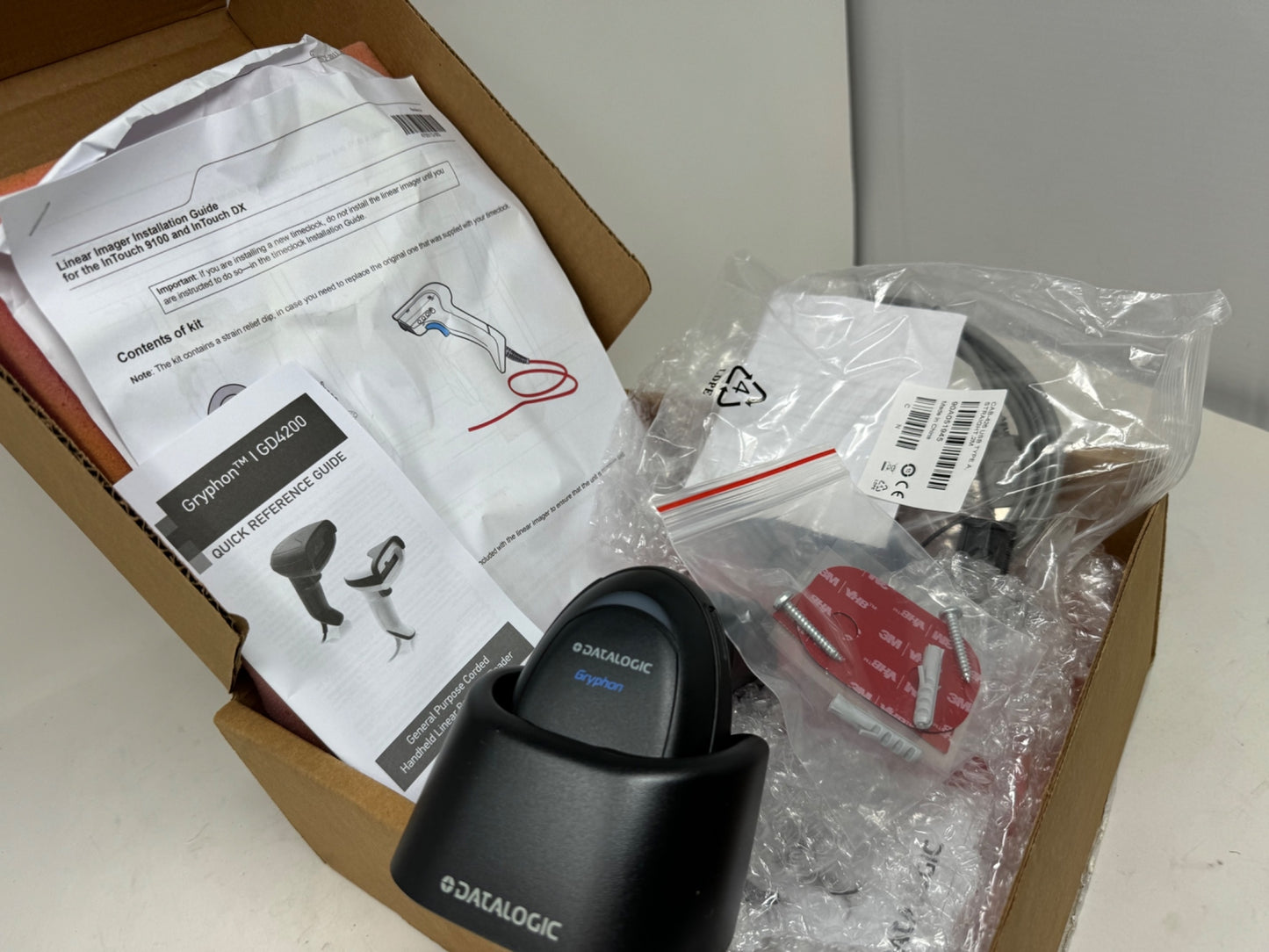 NEW Datalogic Gryphon 1D Barcode Scanner Imager w/ USB Cable GD4290-BK GD4200