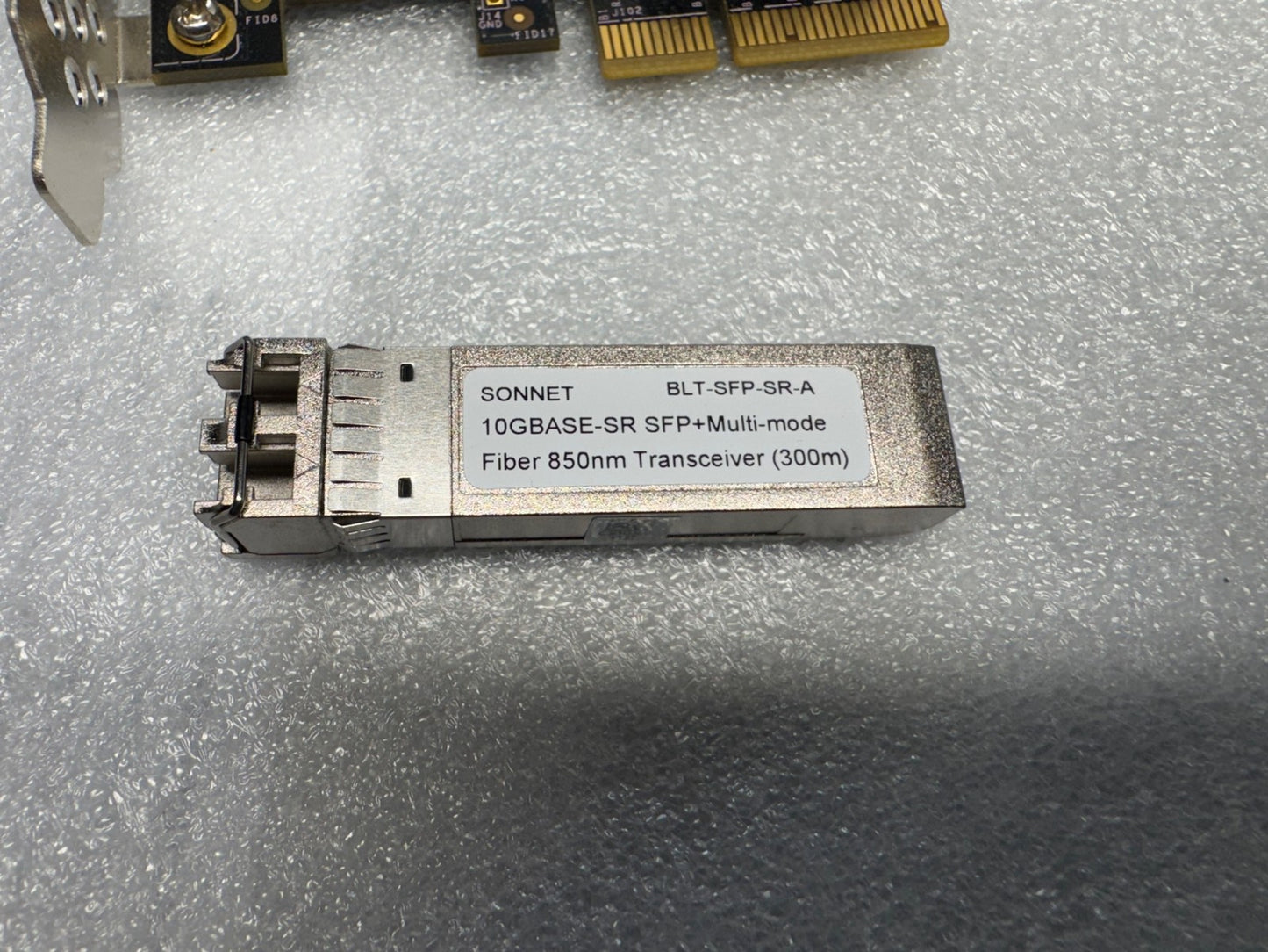 Sonnet Presto Solo 10GbE SFP+ PCIe Card with Transceiver BLT-SFP-SR-A 10Gbase