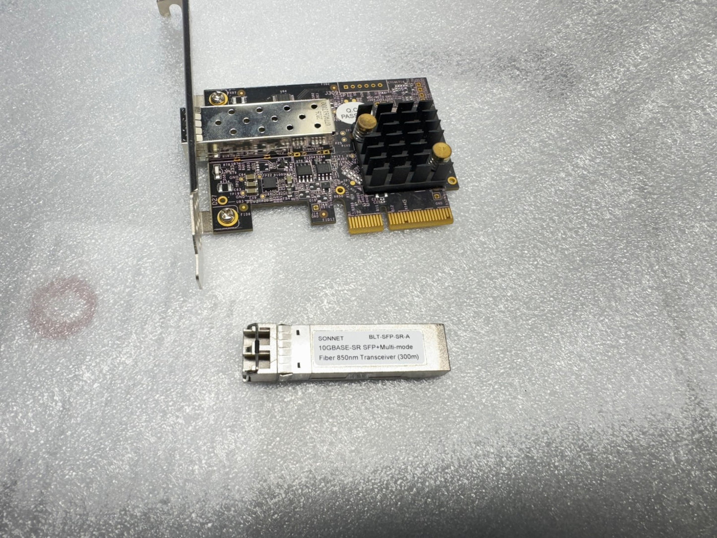 Sonnet Presto Solo 10GbE SFP+ PCIe Card with Transceiver BLT-SFP-SR-A 10Gbase