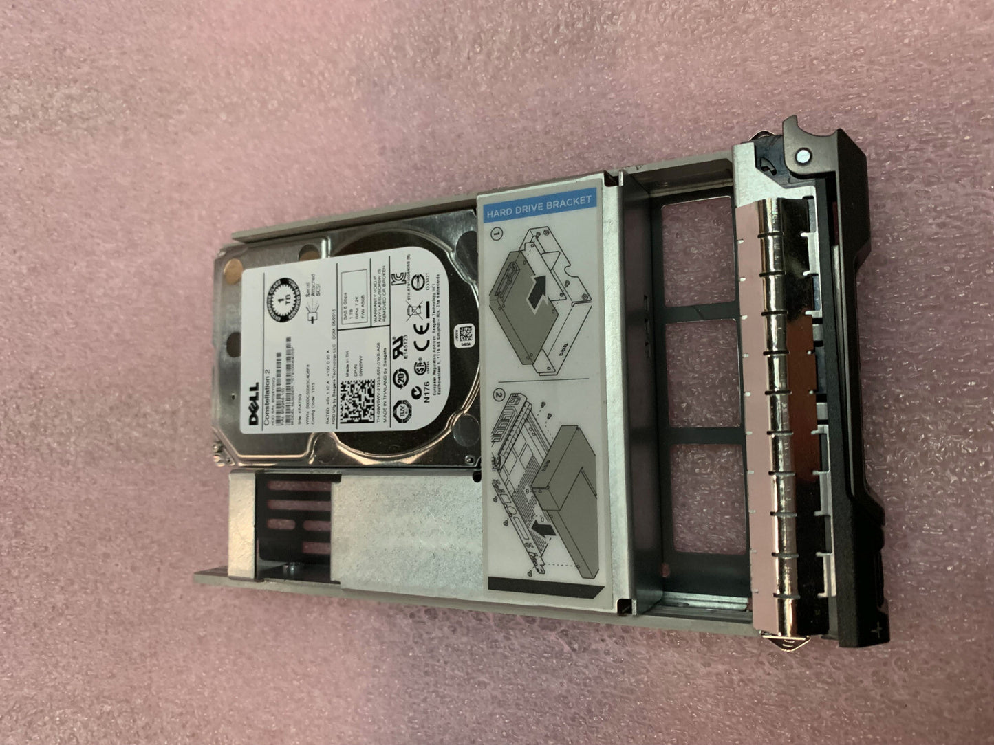 9W5WV DELL 1TB 7.2K 6G SFF SAS Hard Drive HDD w LFF 3.5" tray WWGPK 2.5" adapter