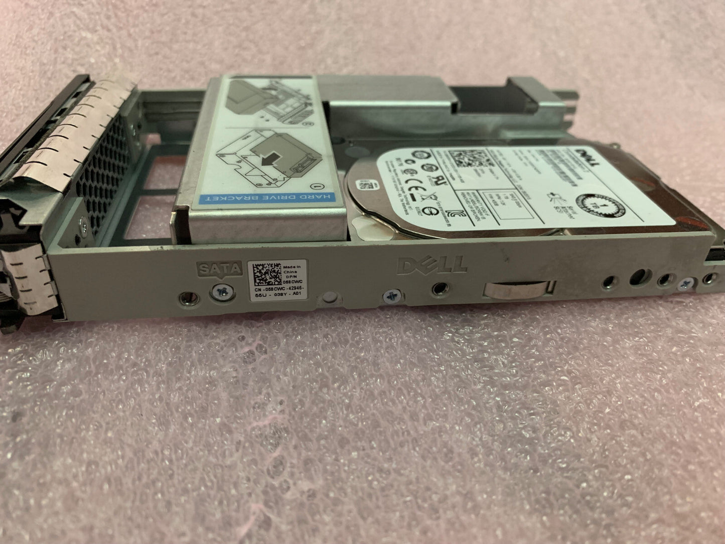 9W5WV DELL 1TB 7.2K 6G SFF SAS Hard Drive HDD w LFF 3.5" tray WWGPK 2.5" adapter