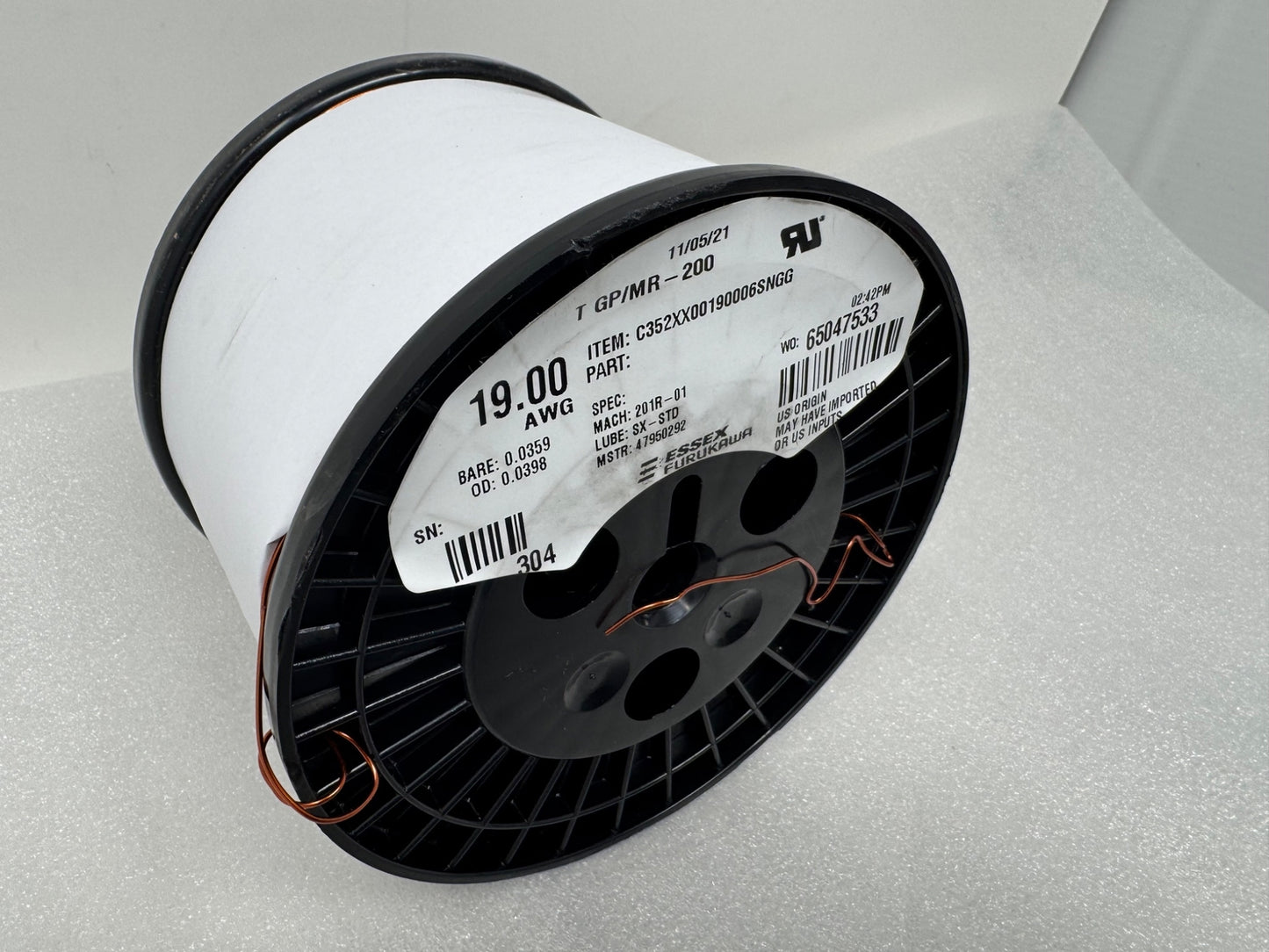 NEW ESSEX FURUKAWA Copper Magnet Winding Wire Enameled cable 19 AWG spool 11lb