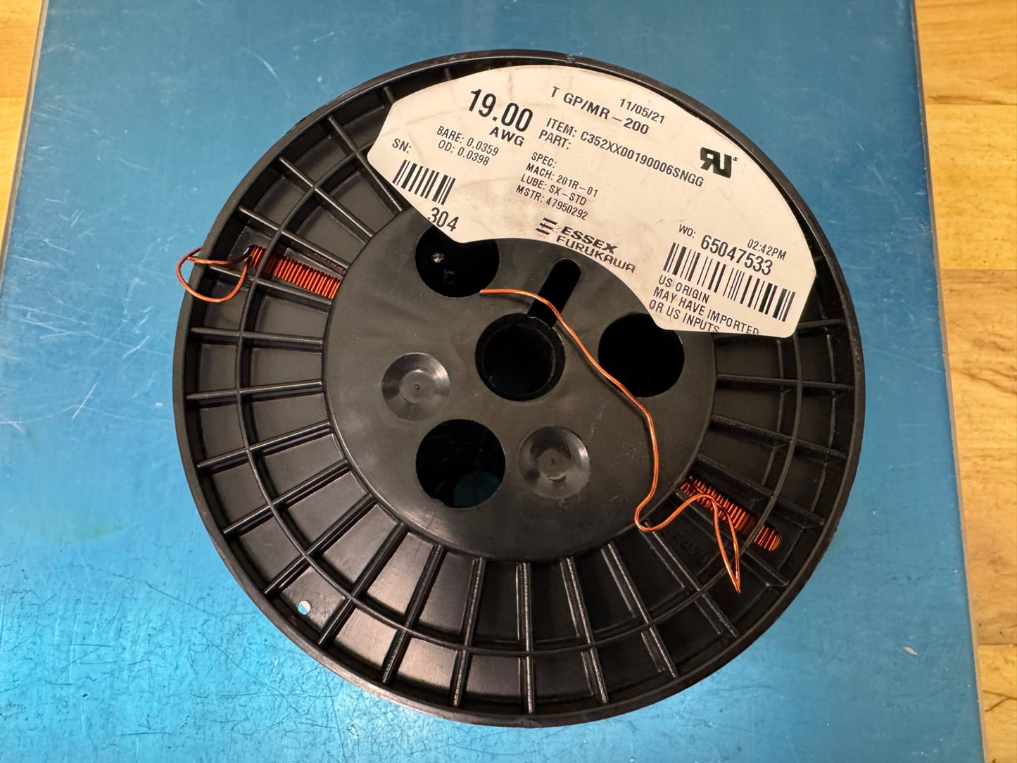 NEW ESSEX FURUKAWA Copper Magnet Winding Wire Enameled cable 19 AWG spool 11lb