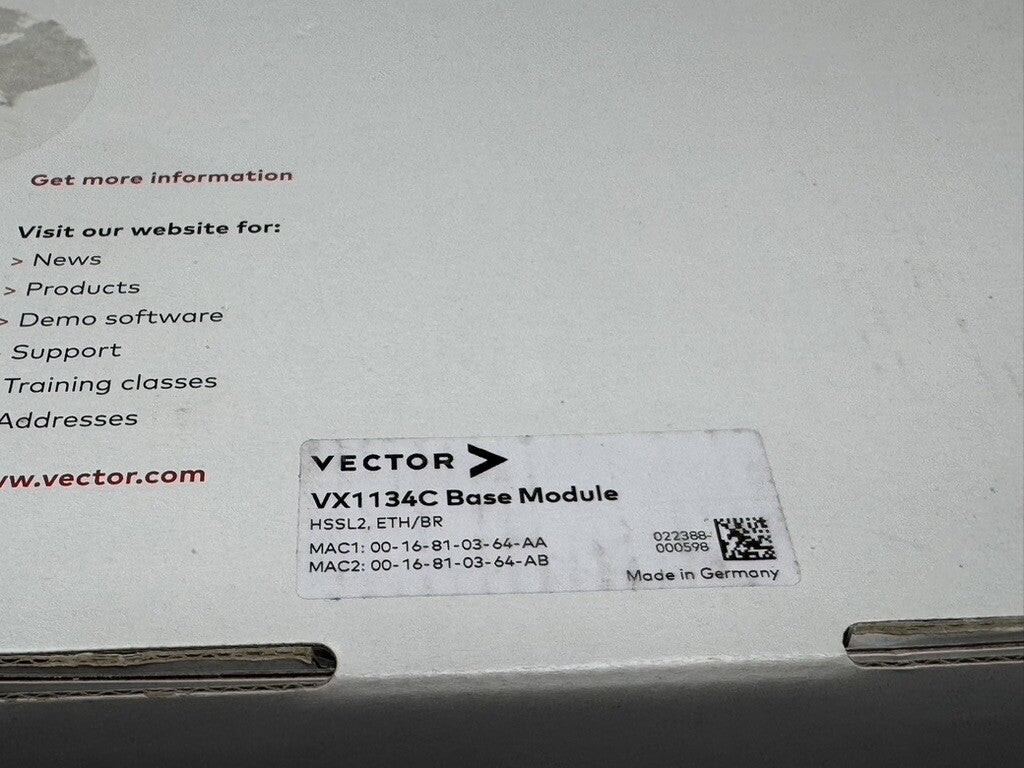 New in Box Vector VX1000 VX1134C Base Module Measurement Calibration Interface