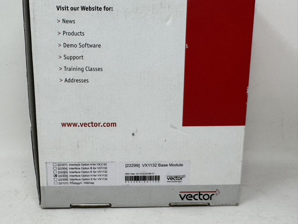 New in Box Vector VX1000 VX1132H Base Module Measurement Calibration Interface
