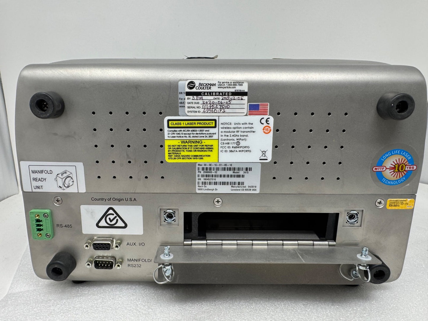 MET ONE HACH 3400 Portable Particle Counter Model 3415 MFD 2018 Lot#2 1804527010