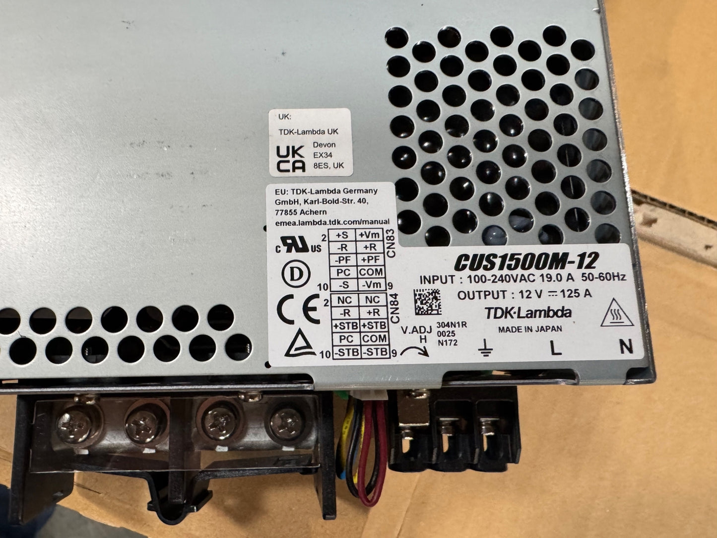 NEW Bulk CUS1500M-12 TDK-LAMBDA Industrial Switching power supply 12V 125A 1500W