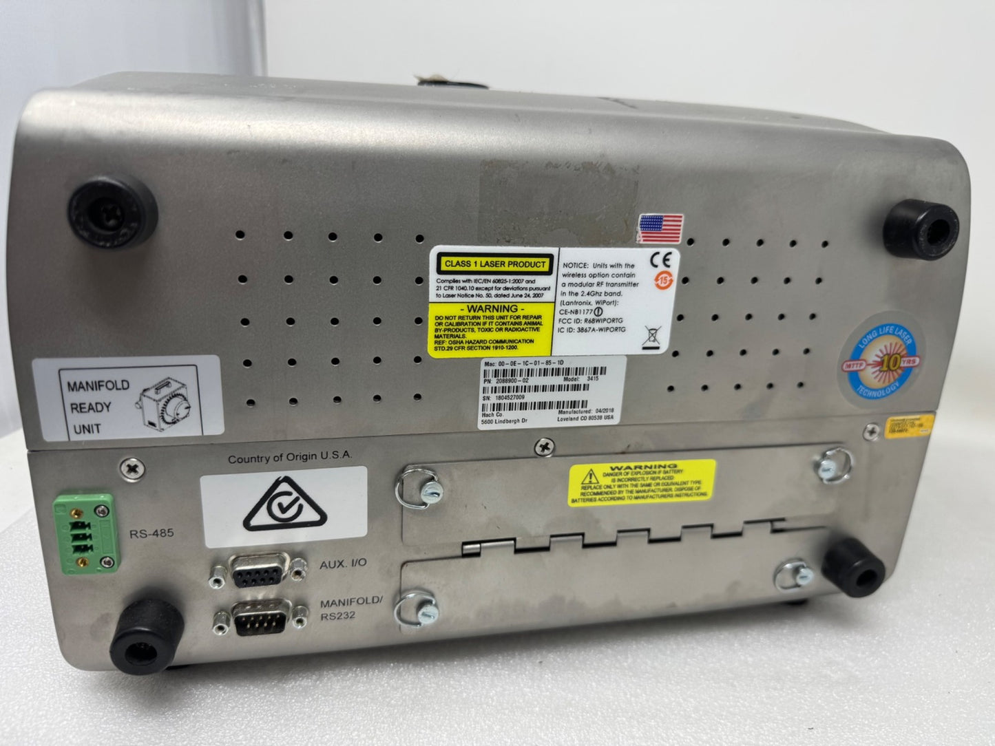 MET ONE HACH 3400 Portable Particle Counter Model 3415 MFD 2018 Lot#5 1804527009