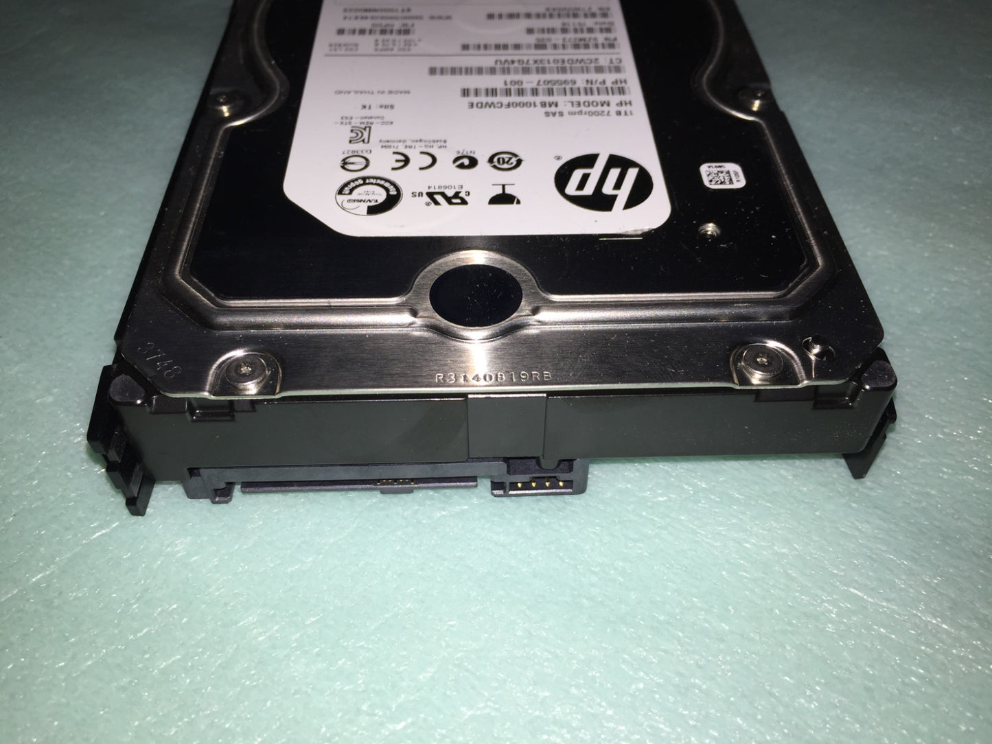 HP 1TB 7.2K 3.5 6G SAS Hard Drive 695507-001 MB1000FCWDE ST1000NM0023 Tray Gen9