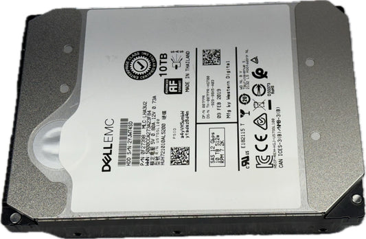 07FPR HUH721010AL5200 Dell EMC 10TB 7.2K RPM 12Gb/s 3.5" SAS Hard Drive WD HGST