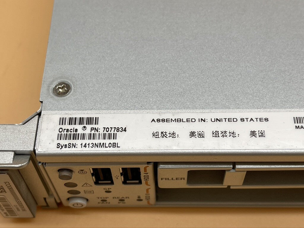 Sun Oracle X4-2 1U 8-bay 2.5" SFF Server 7077834 Bare CTO w 9261-8i raid 1x PSU