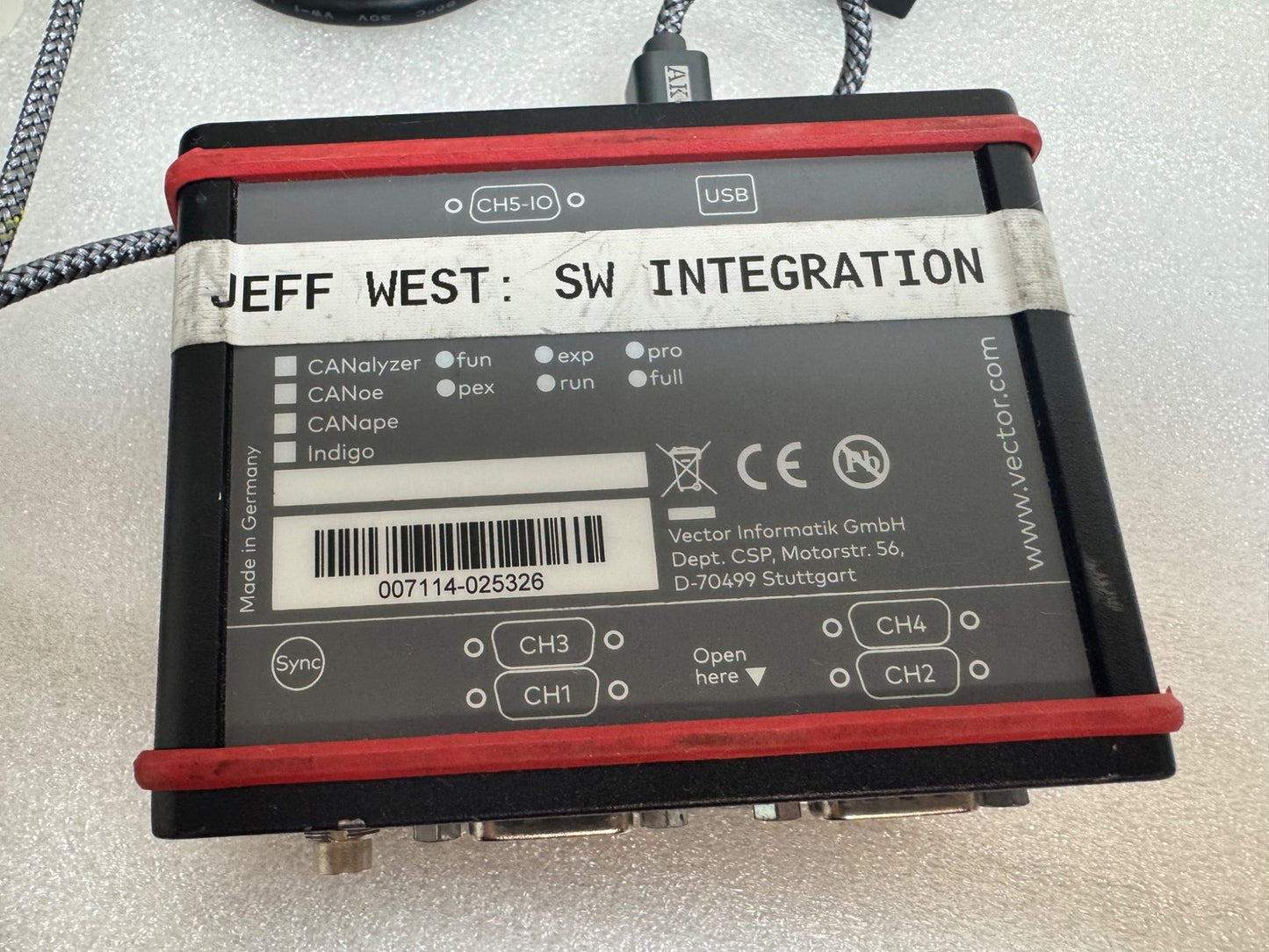 Vector VN1640A Network Interface module 3x Canpiggy 1057Gcap 1x Linpiggy 7269mag