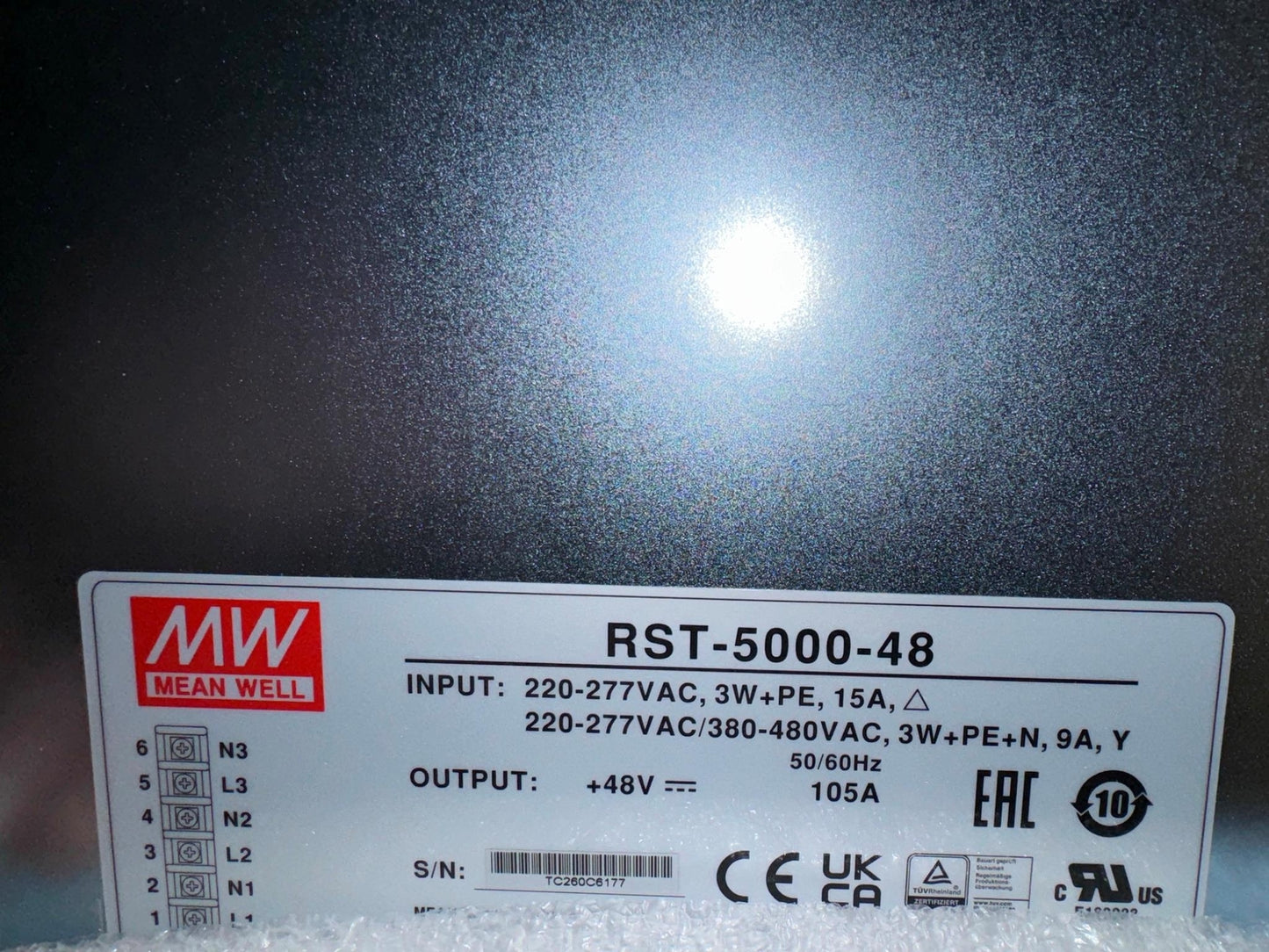 NEW OPEN BOX MW Mean Well RST-5000-48 Switching DC Power Supply 48VDC