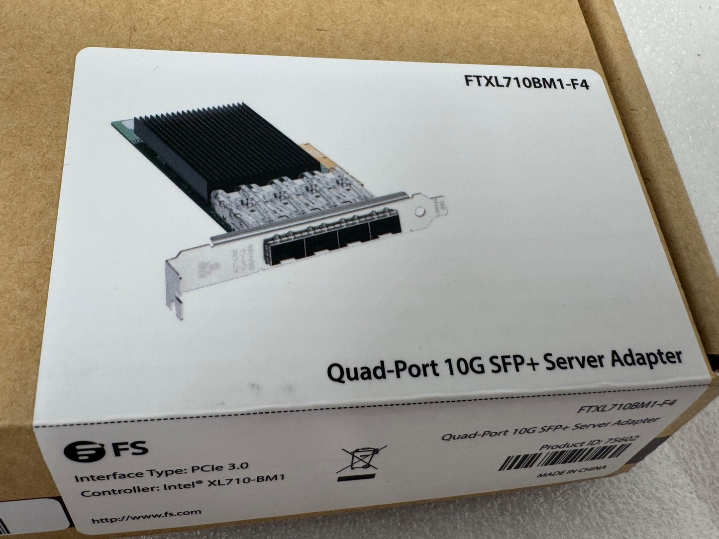 NEW open FS Intel Based XL710-BM1 NIC FTXL710BM1-F4 Card 10G Quad-Port SFP+