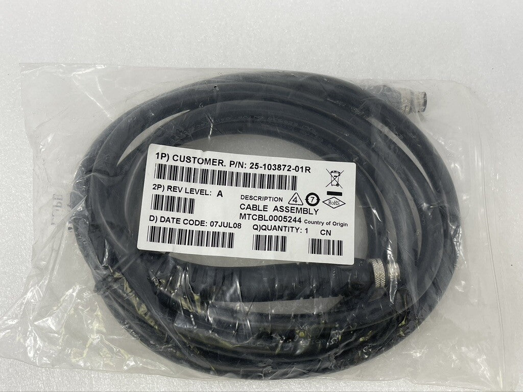 NEW BULK Zebra Motorola 25-103872-01R Symbol MC90XX Fork Lift Cradle Power Cable