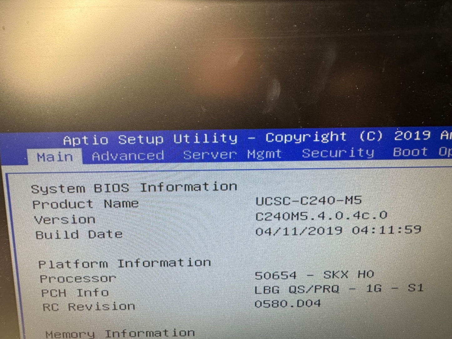CISCO BE7000M UCS C240 M5SX 1x Gold 6132 2.6GHz 14C 24+ 2 26 bay SFF 2U server