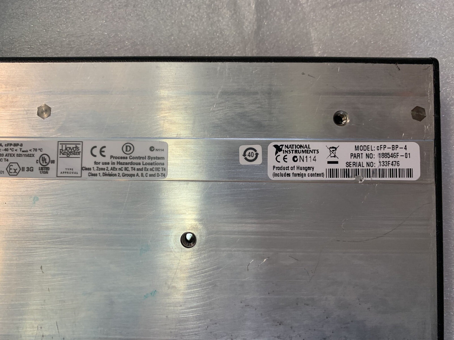 National Instruments NI cFP-BP-4 Compact FieldPoint Backplane BP4 4-Slot chassis