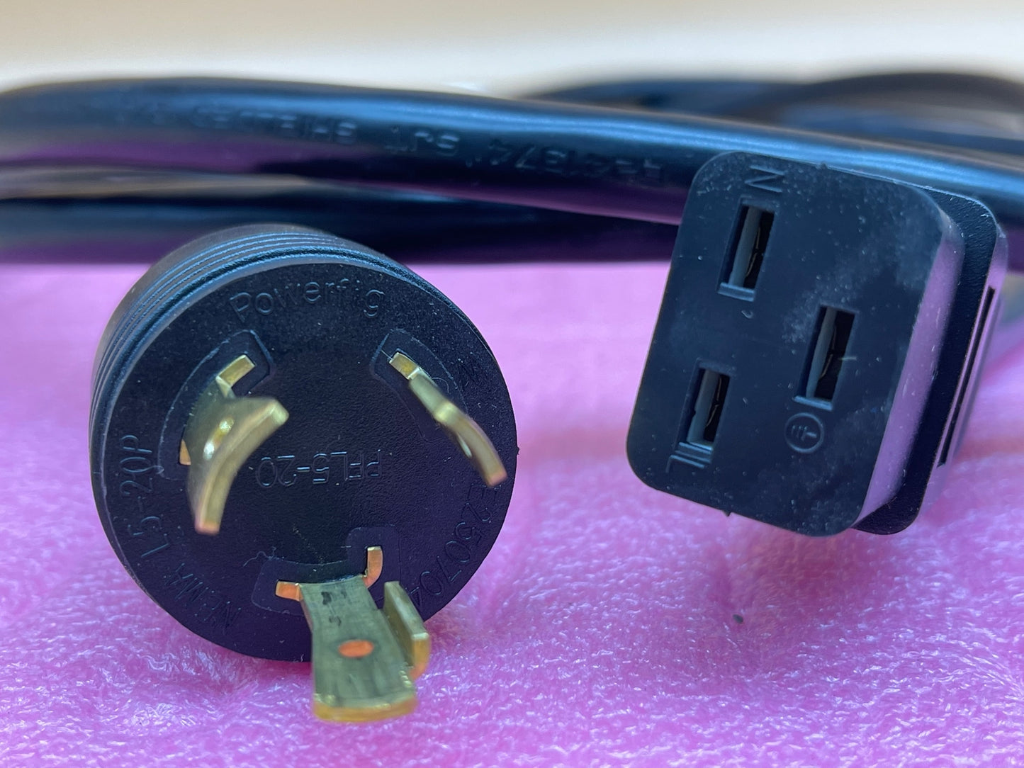 Heavy Duty Power Cable Cord IEC-320 C19 NEMA L5-20P 20A 125V 12 AWG 10ft 3M 10'