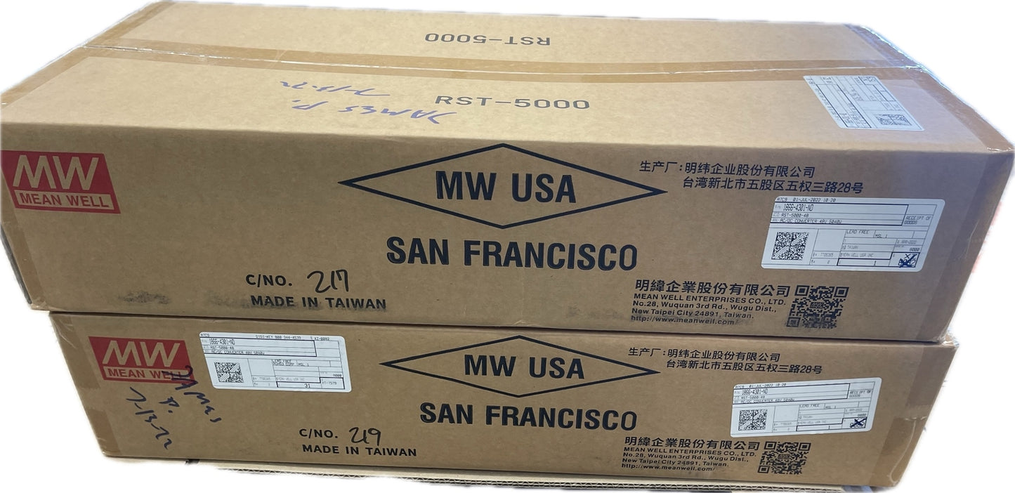 NEW Mean Well RST-5000-48 Switching DC Power Supply 380-480 220-277VAC 48V 105A
