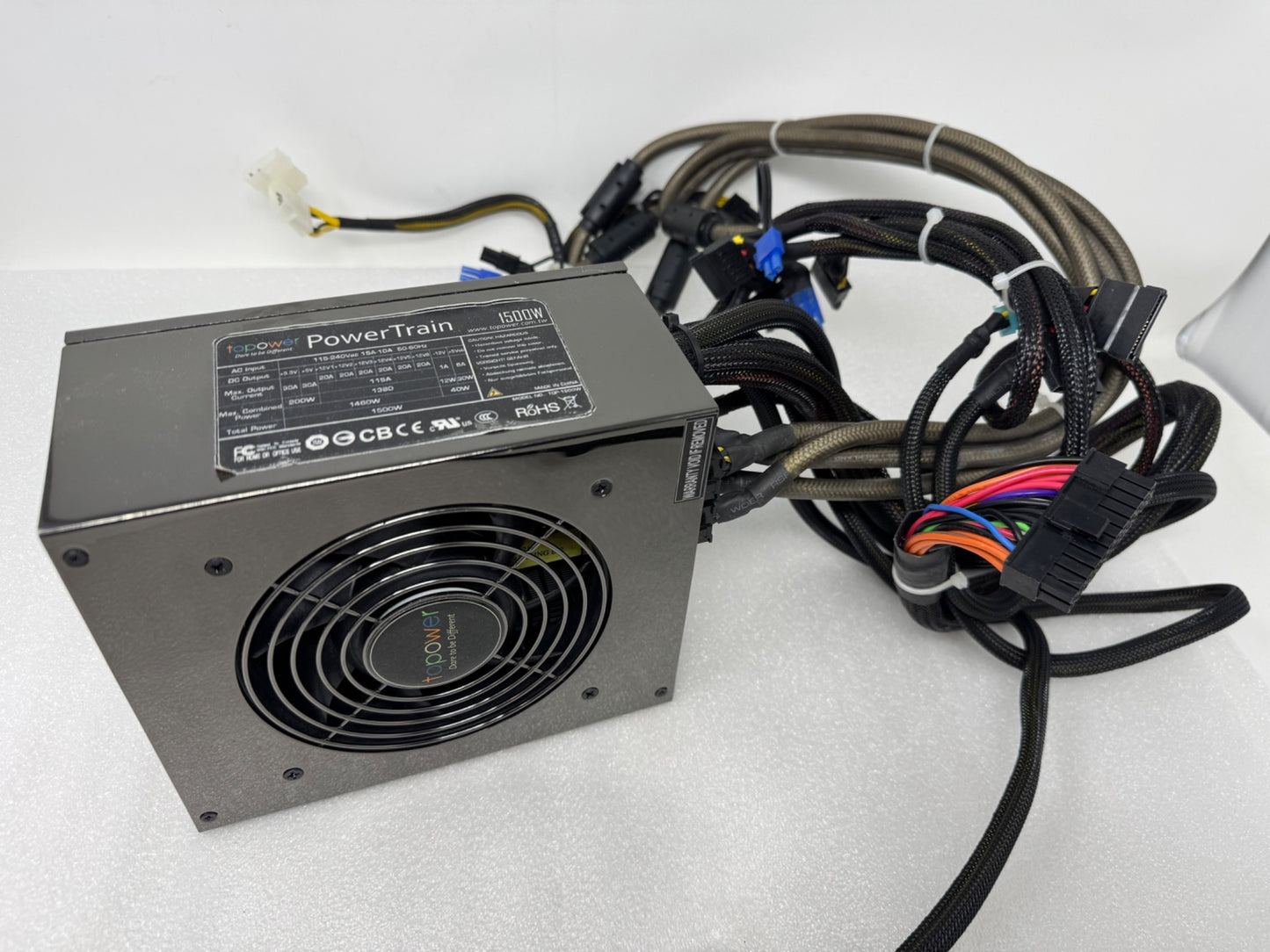 Topower Powertrain TOP-1500W Active PFC Computer ATX Power Supply PSU GPU Mining