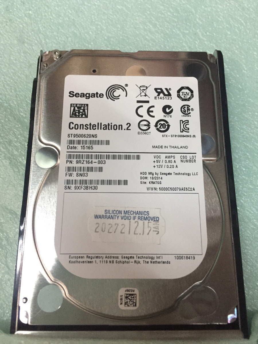 Seagate ST9500620NS 500GB 2.5" SATA Server HDD 6Gb/s 7200RPM 64MB hard drive SFF