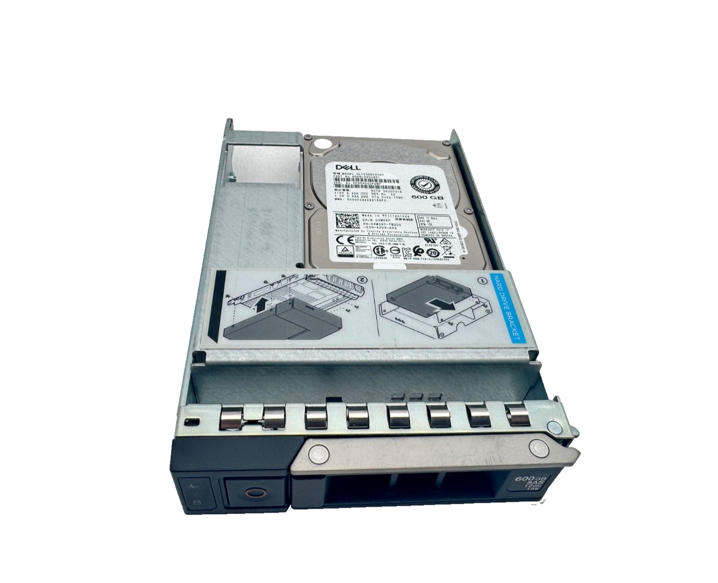 Dell Toshiba 600GB HDEBL84DAB51 10K SAS 4wx8y 3.5" 2.5 tray LFF 9w8c4 hard drive