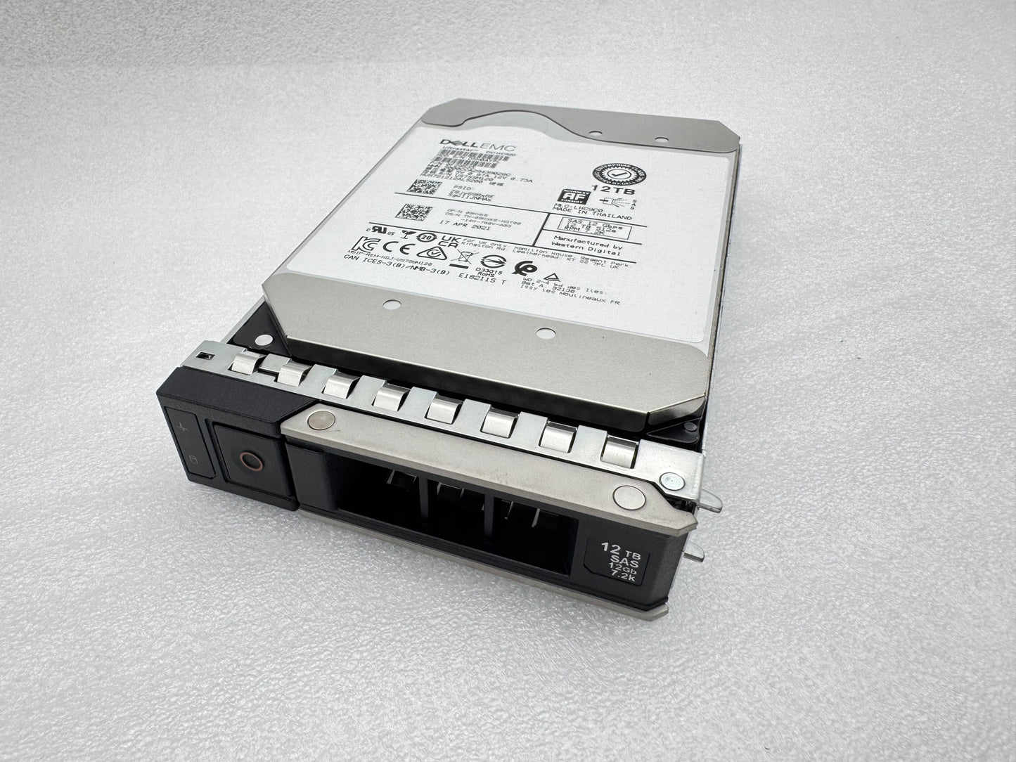 09HXK6 HUH721212AL5200 Dell EMC 12TB 7.2K RPM 12Gb/s 3.5" SAS Hard Drive WD Tray