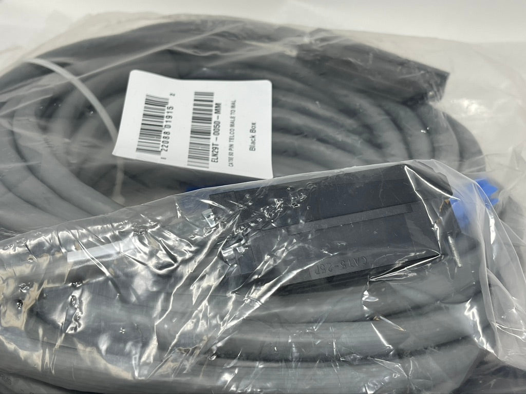 50ft CAT5E 50 PIN TELCO MALE TO MALE Black Box ELN29T-0050-MM Cat 5E 25 Pair M/M