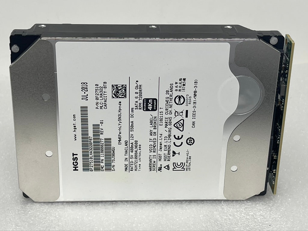 EMC Isilon 8TB 7.2K 6Gbps 3.5" SATA HDD hard drive H500 118000277 w Interposer