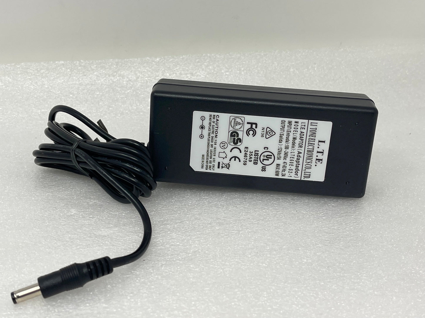 LOT 10x Genuine L.T.E. LTE60E-S2-1 AC/DC Power Supply Adapter 12V 5A 60W OEM