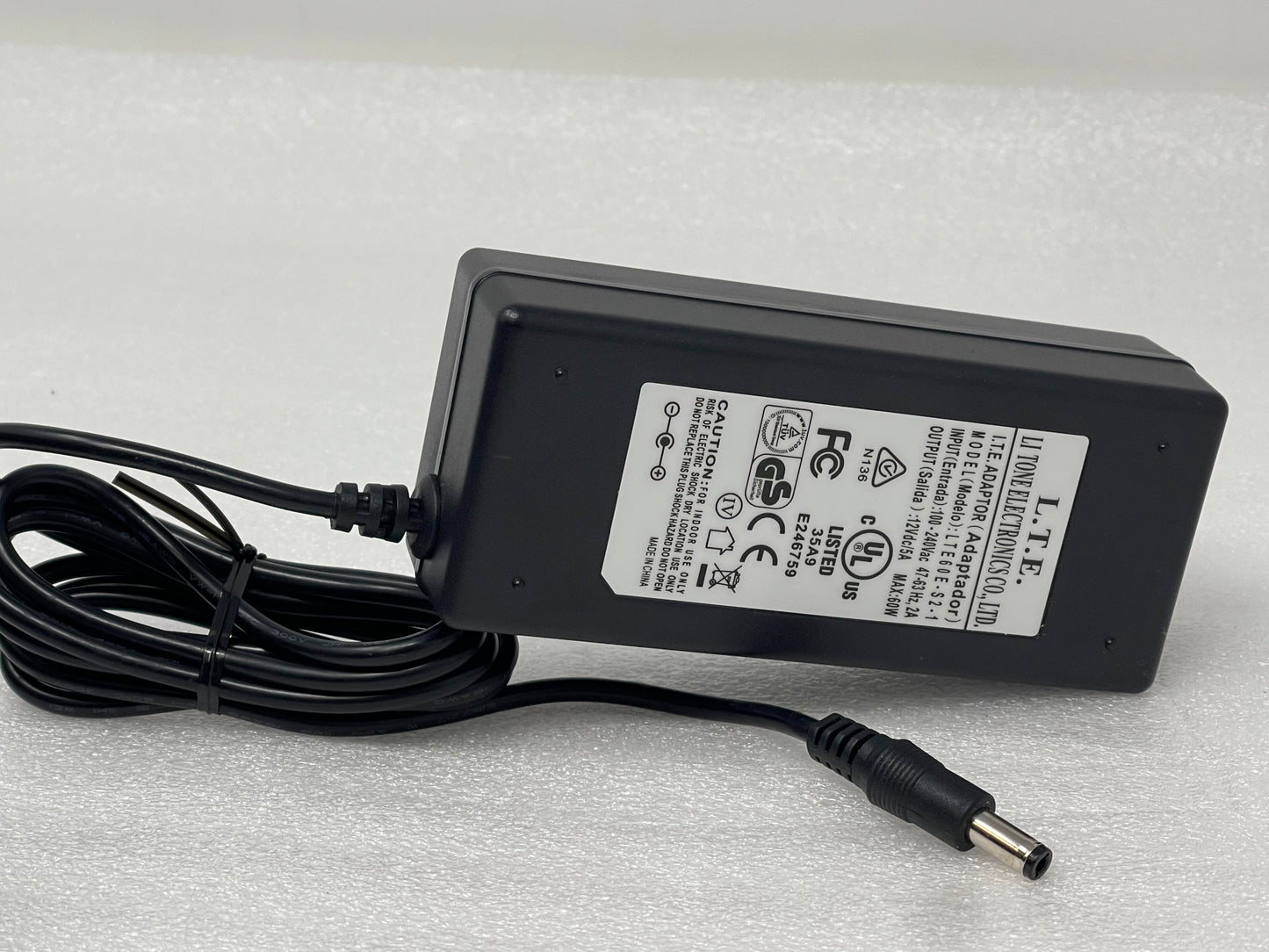 LOT 10x Genuine L.T.E. LTE60E-S2-1 AC/DC Power Supply Adapter 12V 5A 60W OEM