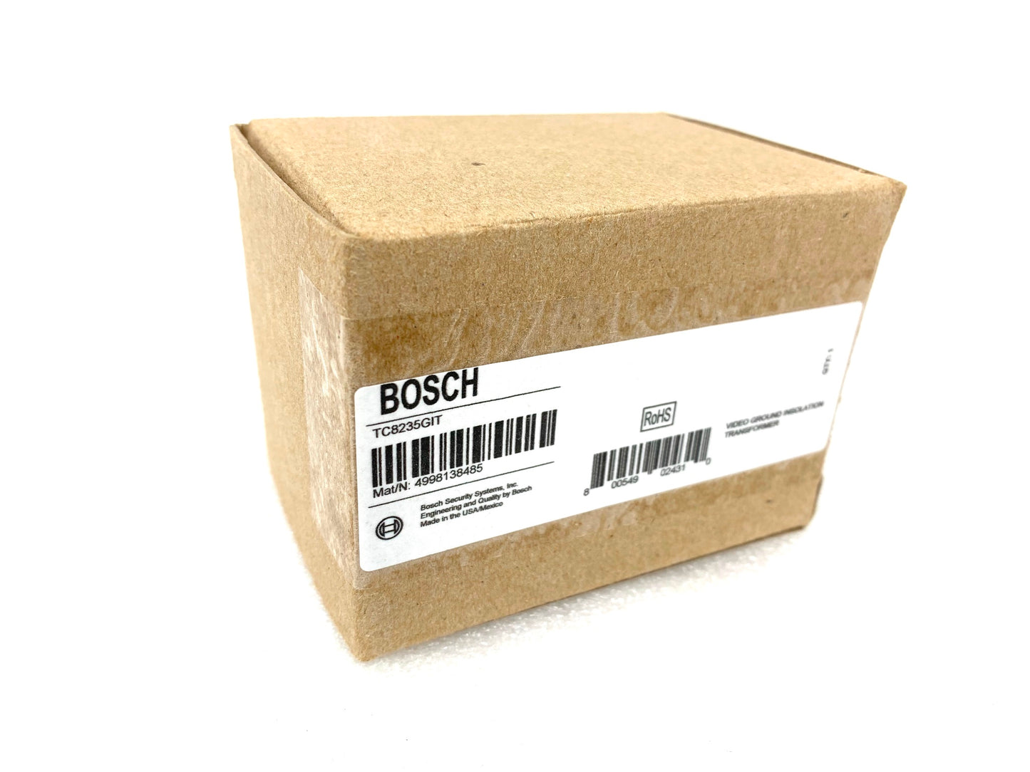 Bosch TC8235GIT Ground Loop Isolation Transformer for Video/Data Lines 75Ohm BNC